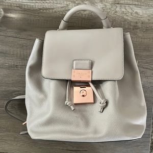Ted Baker leather and rose gold backpack